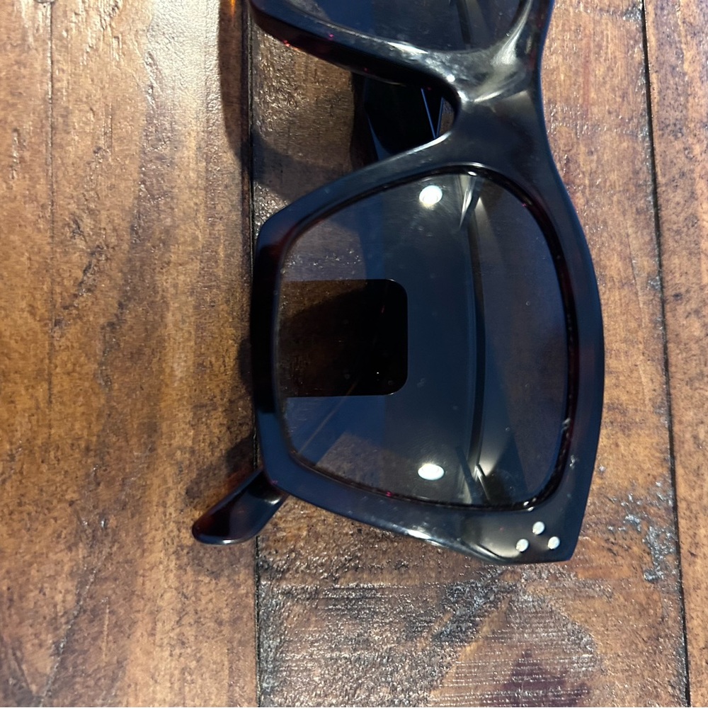 Celine 3 Dots 55mm Cat-Eye Brown Tortoise Frame&Dark Brown Gradient Lens w/Case - Picture 12 of 14